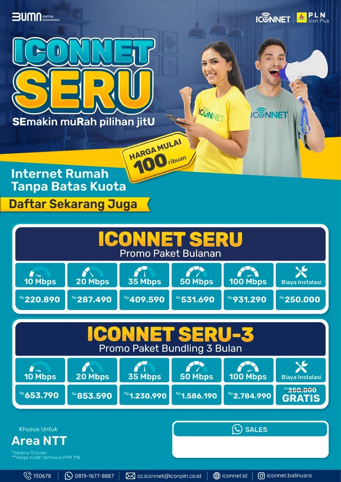 Promo Seru Iconnet Nusa tenggara timur ntt